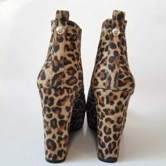 BCBGeneration Vance 2 Leopard Wedge Heesl Ankle Booties Platform Boots Women's - Picture 11 of 13